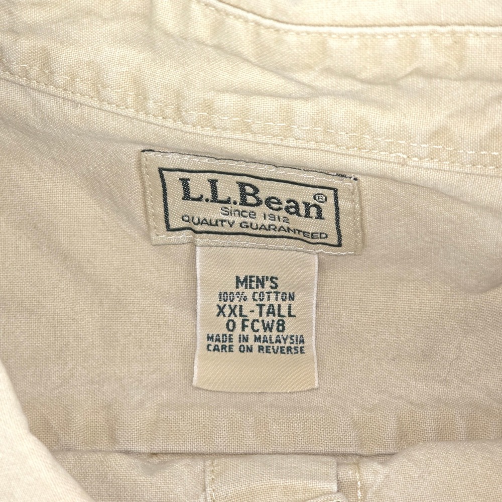 LL Bean Sunwashed Canvas Shirt Mens XXL Tall Outdoors 0FCW8 Chore‎ Barn Workwear - Picture 5 of 16